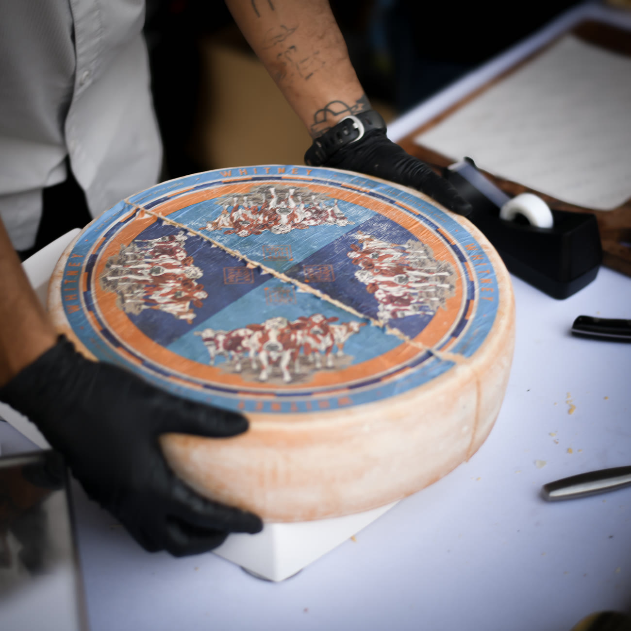 Cheese wheel cut to order